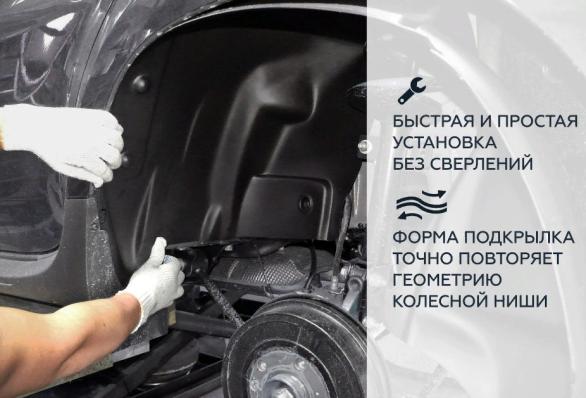 Подкрылки (локеры) для Renault Logan (2004-2015) передняя пара Нор Пласт